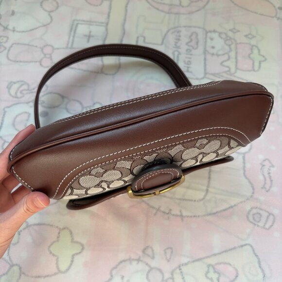 Coach Signature Jacquard Monogram Canvas Underarm Bag - Picture 6 of 9